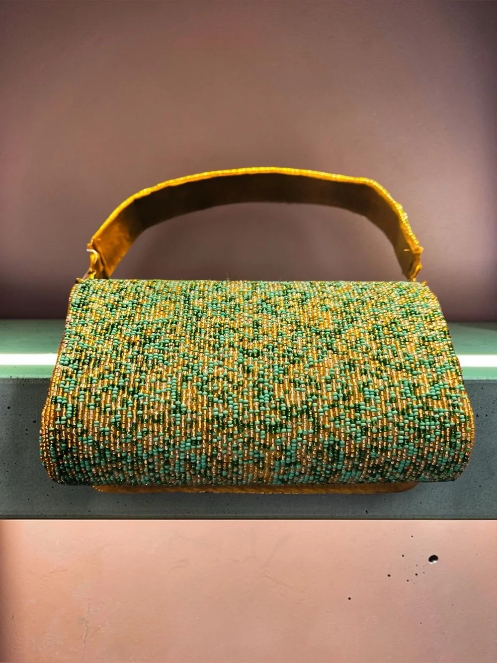 Sassy Jones Flamboyant Farah Beaded Peacock Clutch